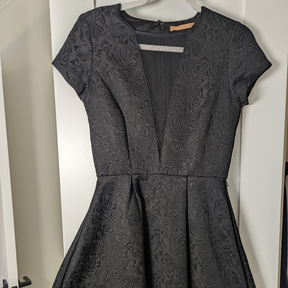 Cooper St Black Deep V-Necked Cocktail Dress